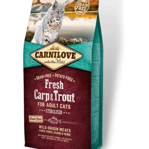 carnilove fresh carp and trout sterilised for adult cat sterilised