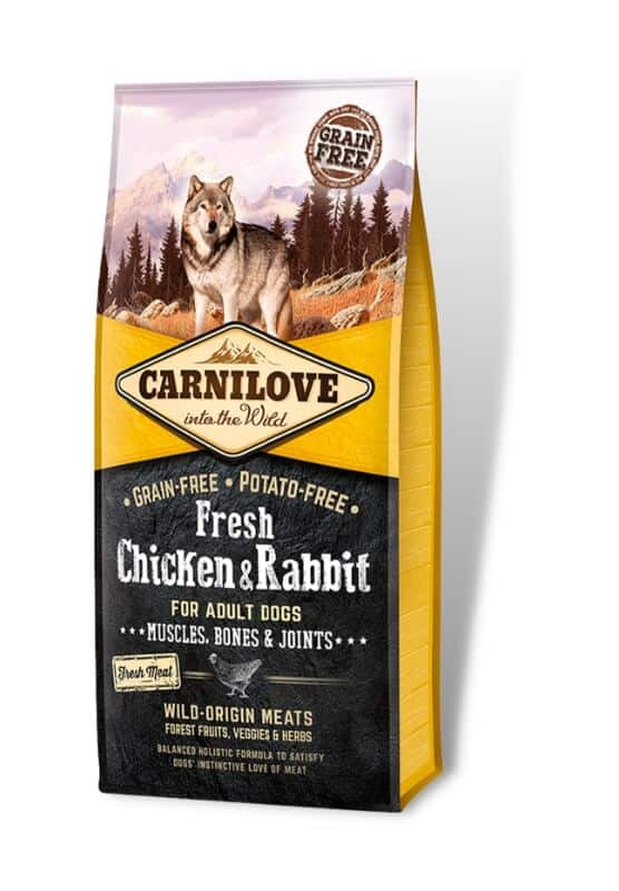 carnilove fresh chicken and rabbit for adult dogs
