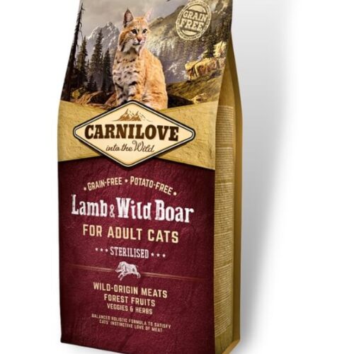 Carni Love Lamb Wild Boar Adult Cat Sterilized Dry Food