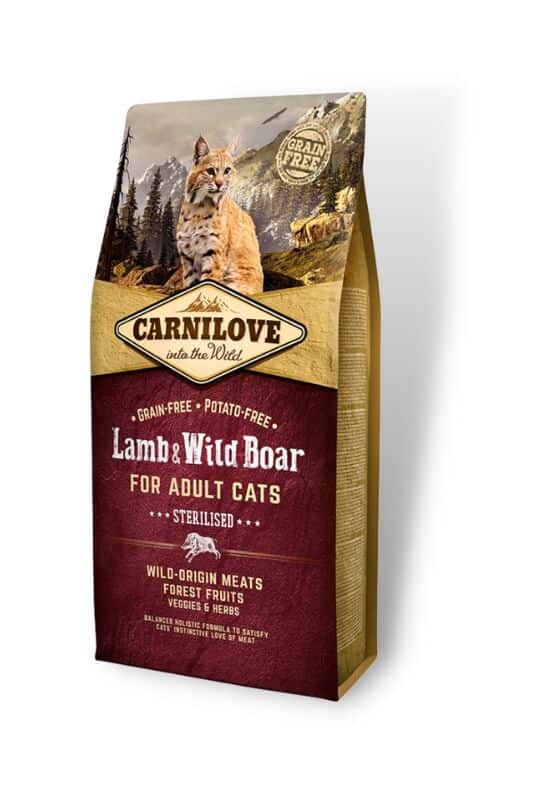 carni love lamb wild boar adult cat sterilized dry food