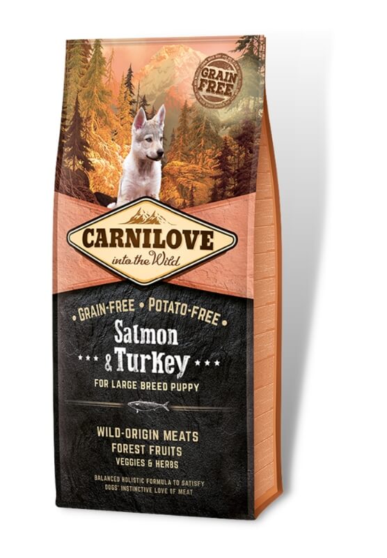 carnilove puppy large salmon and turkey for large breed puppy