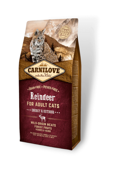 carnilove reindeer adult cat energy and outdoor