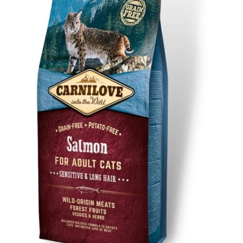 carnilove salmon adult cat sensitive and long hair