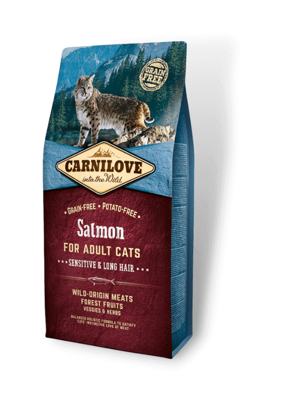 carnilove salmon adult cat sensitive and long hair
