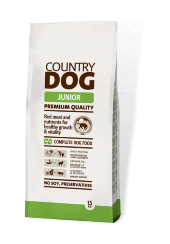 country dog junior sausas maistas šunims