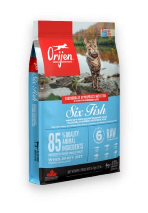 orijen six fish sausas maistas katėms