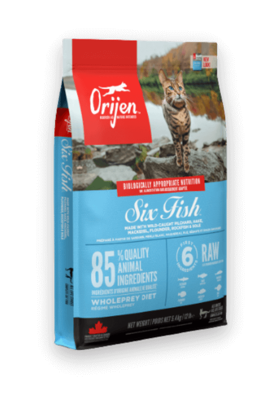 orijen six fish sausas maistas katėms