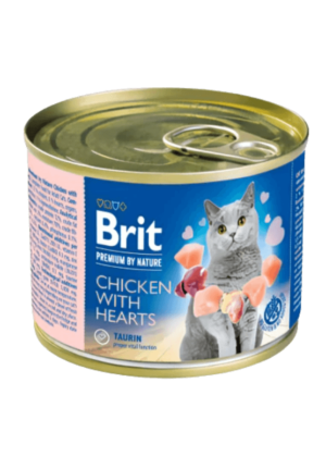 Brit Premium by Nature Chicken with Hearts konservai katėms su vištiena ir širdelėmis 200 g