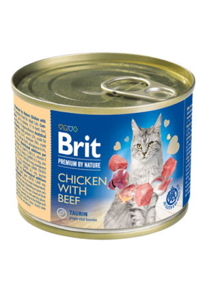Brit Premium by Nature kons. katėms Chicken with Beef 200g