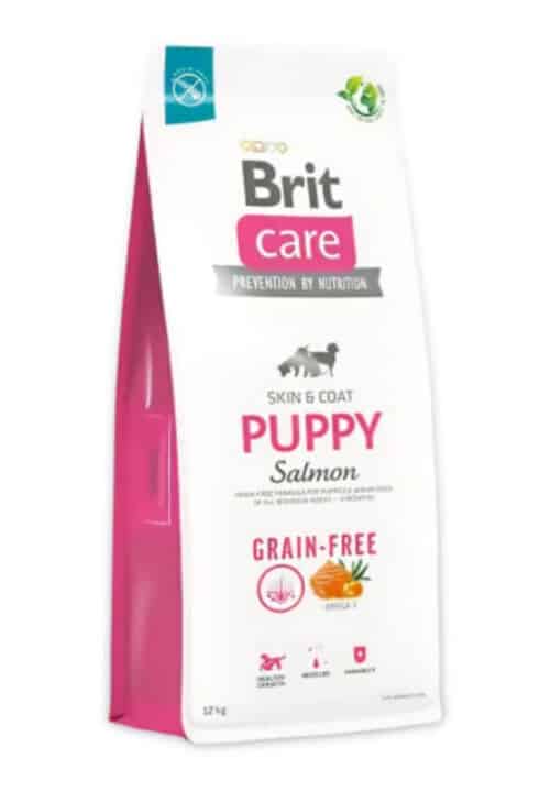 brit care grain-free puppy salmon sausas maistas šuniukams