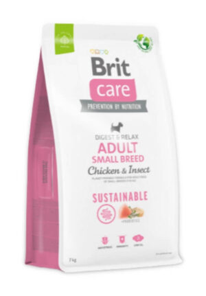 Brit Care Sustainable Adult Small Breed Chicken and Insect sausas maistas šunims