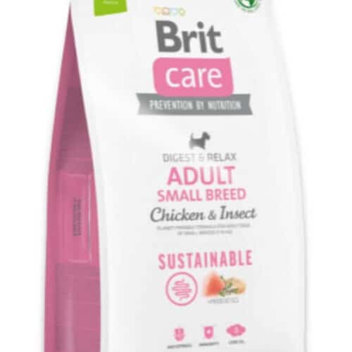 Brit Care Sustainable Adult Small Breed Chicken and Insect sausas maistas šunims