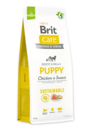 Brit Care Sustainable Puppy Chicken and Insect sausas maistas šuniukams (1)
