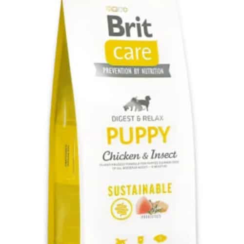 brit care sustainable puppy chicken and insect sausas maistas šuniukams (1)