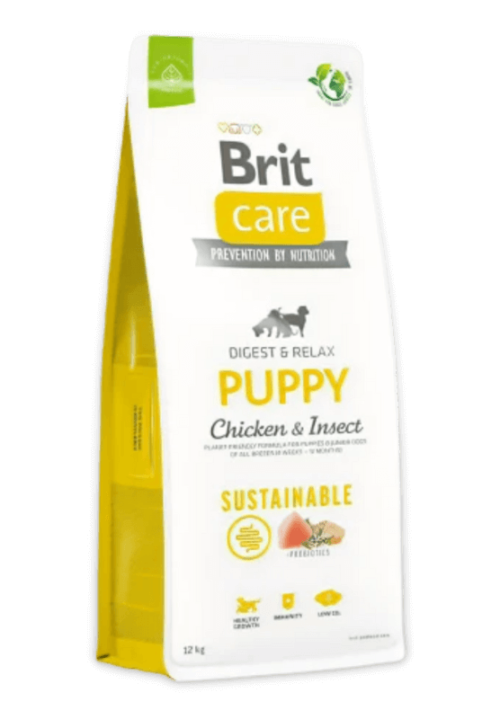 brit care sustainable puppy chicken and insect sausas maistas šuniukams (1)