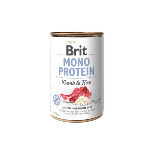 Brit Care Mono Protein Lamb Rice konservai šunims su ėriena 400gr