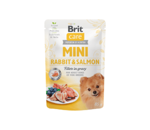 Brit Care Mini Rabbit Salmon konservai šunims su triušiena ir lašiša 85gr