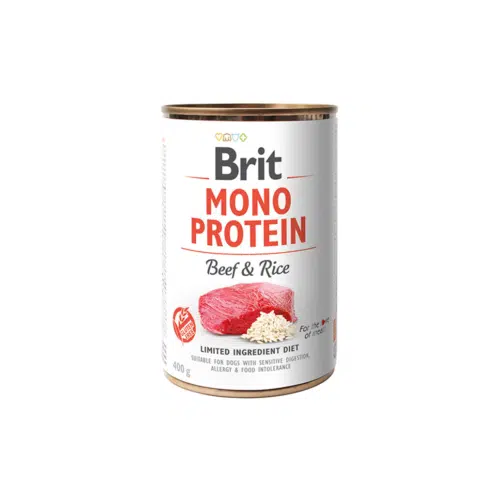 Brit Care Mono Protein Beef rice konservai šunims su jautiena ir ryžiais 400gr