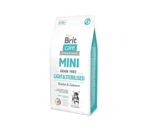brit care mini grain free sterilised begrūdis šunų maistas