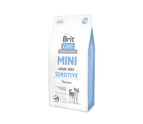 brit care mini grain free sensitive begrūdis šunų maistas