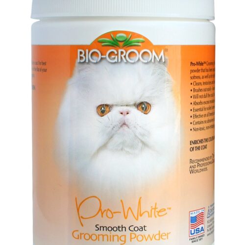 Bio-groom Pro-White Smooth Coat - profesionali pudra švelniam kailui šunims ir katėms, 170g