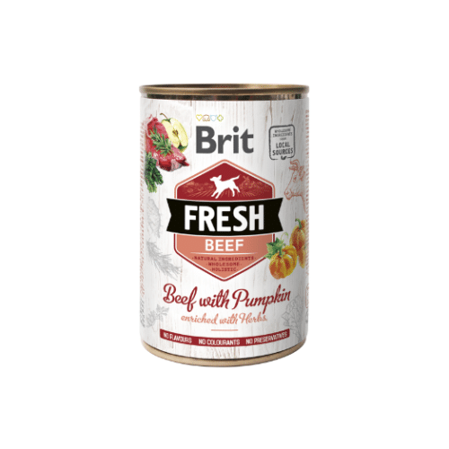 Brit Fresh Beef&Pumpkin konservai šunims su jautiena ir moliūgais, 400g