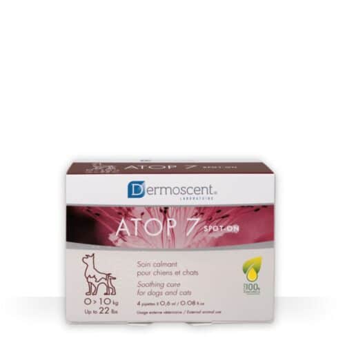 Dermoscent ATOP 7® spot-on lašai sudirgusiai arba į alergiją linkusiai odai šunims ir katėms