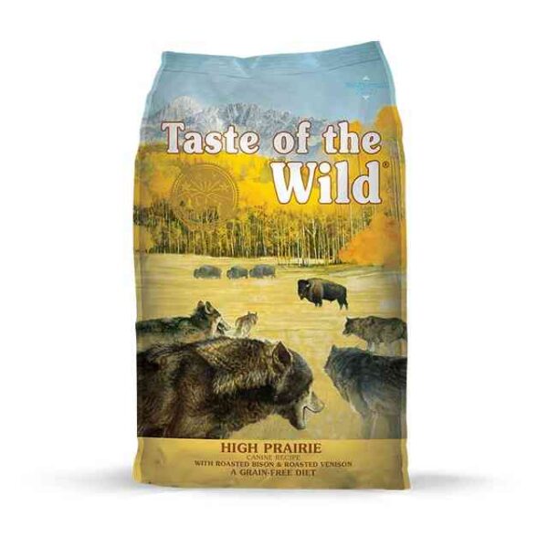 1099 Taste Of The Wild Canine High Prairie Begrudis Sausas Maistas Sunims su bizoniena 2kg 13kg