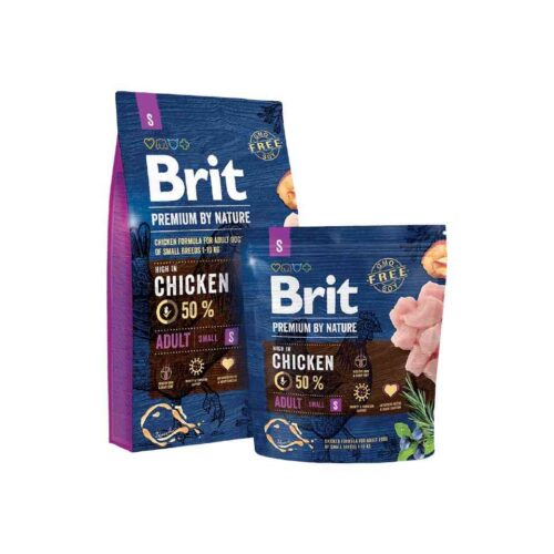 Brit Premium Adult S sausas maistas mažų veislių šunims 8 kg