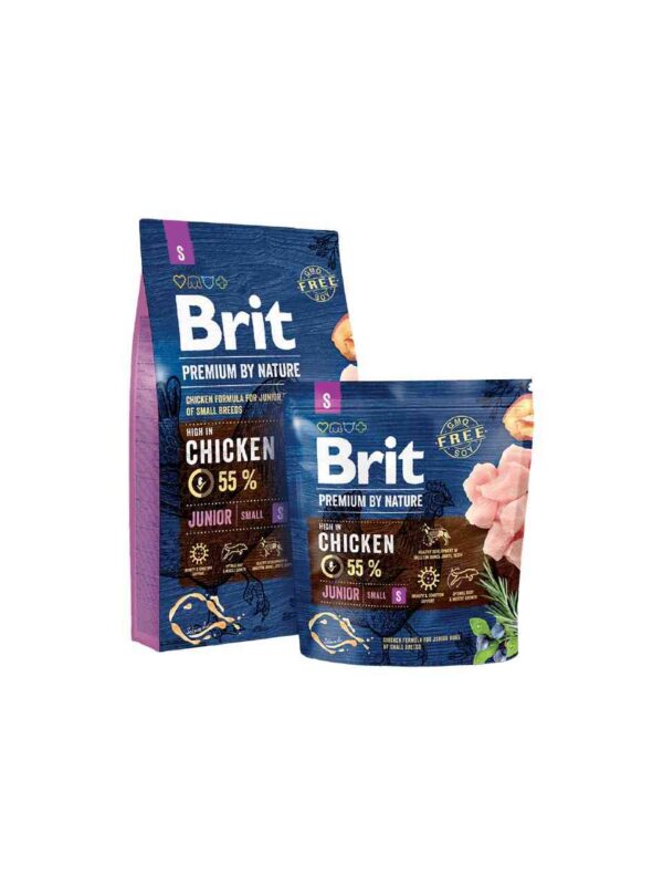 Brit Premium Junior S sausas maistas jauniems mažų veislių šunims 8 Kg