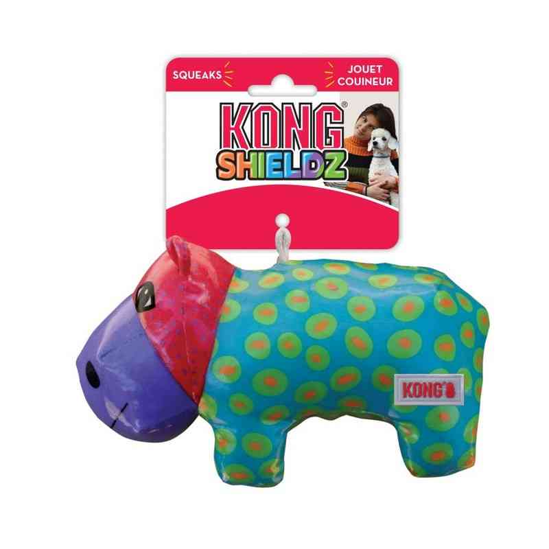 kong shieldz hippo dog toy