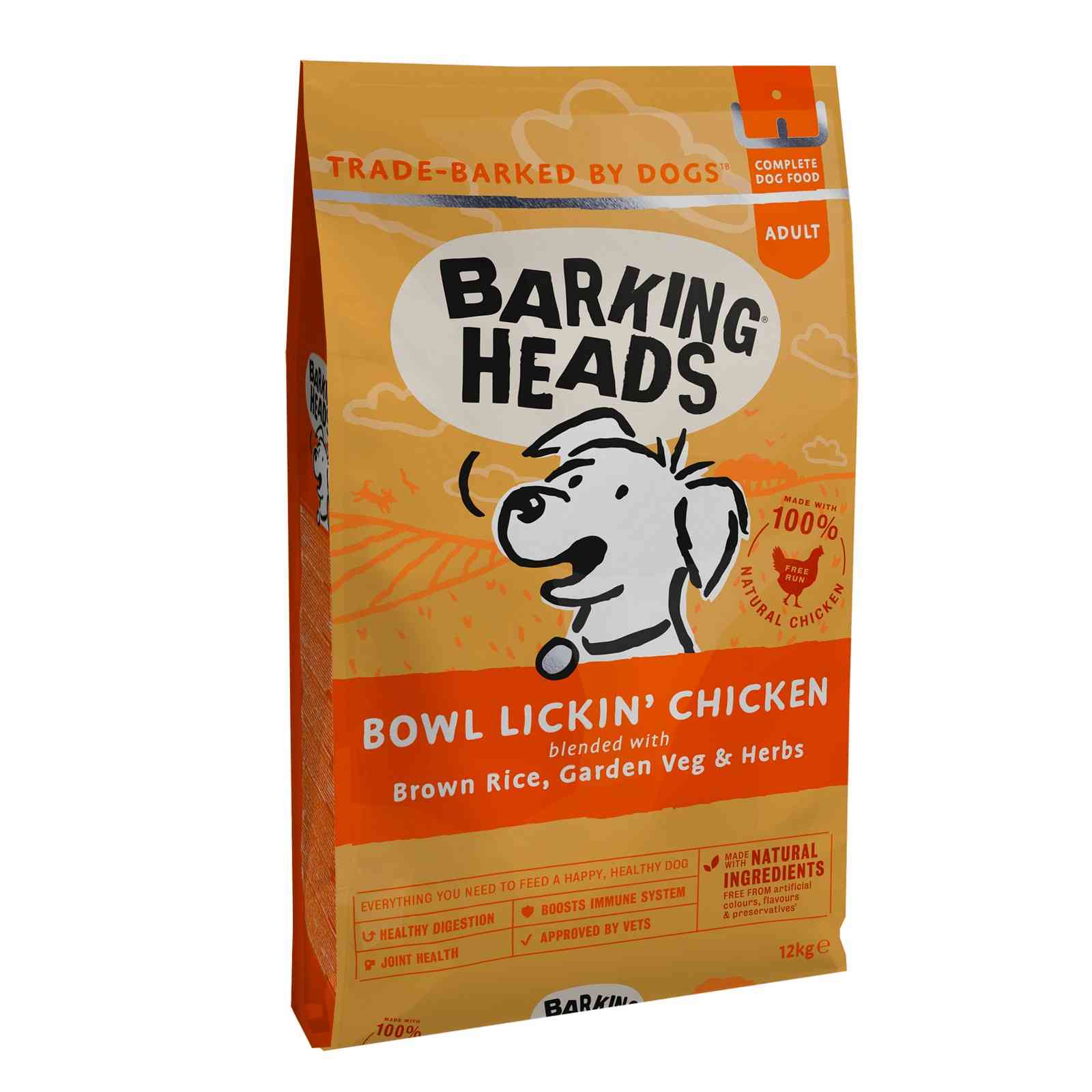 barking heads bowl lickin' chicken (vištiena) 2kg 12kg