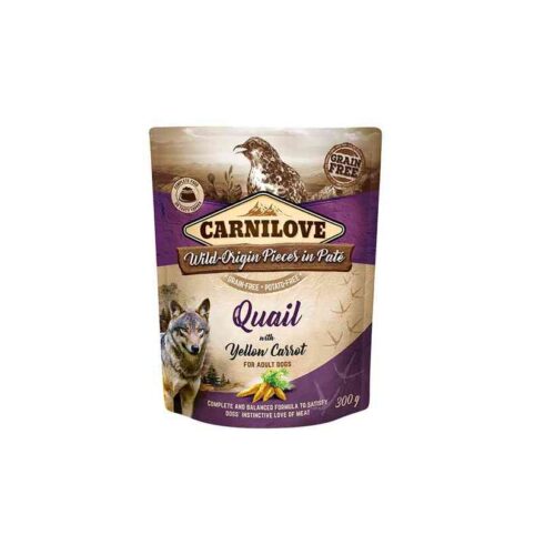 Carnilove konservai šunims Pate Quail with Yellow Carrot 300g