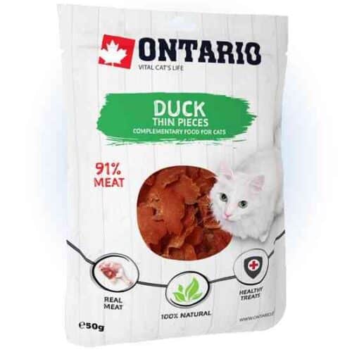 Ontario Duck Thin Pieces skanėstai katėms su antiena 50g