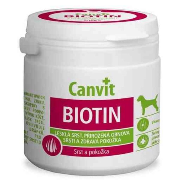 331 Canvit Biotin vitaminai sunims sveikai odai ir kailiui