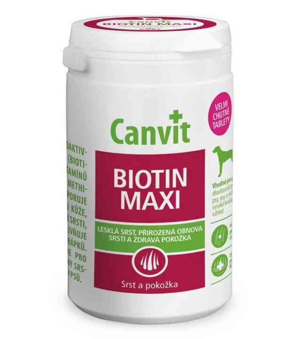 354 canvit biotin maxi vitaminai sunims odai ir kailiui 230 g