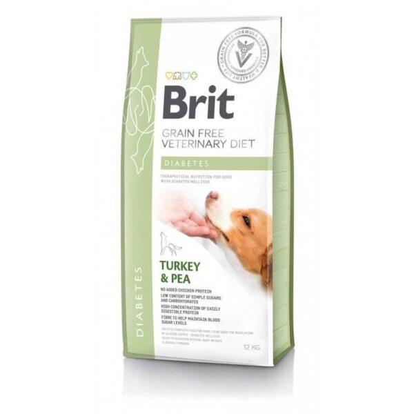 brit grain free veterinary diet diabetes šunims