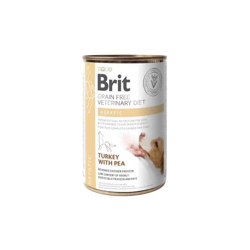brit grain free veterinary diet hepatic konservai šunims