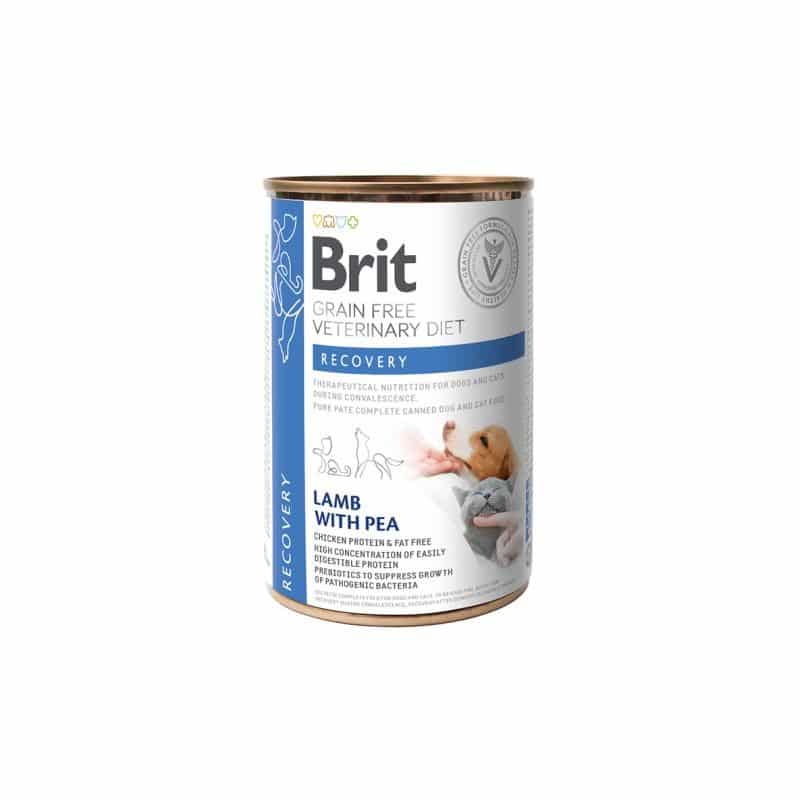 grain free brit veterinary diet recovery šunims ir katėms