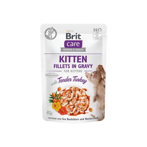 Brit Care Kitten konservai kačiukams su kalakutiena 85gr