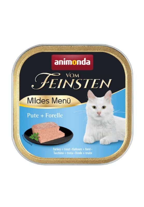 Animonda Vom Feinsten konservai katėms su kalakutiena ir upėtakiu 100 gr.