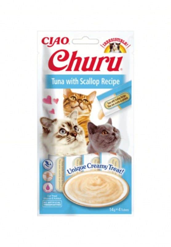 churu cat skanėstas katėms tuna scallop 56g