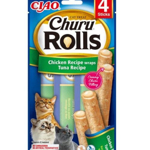 Churu Cat skanėstai katėms Rolls Chicken Tuna 40g
