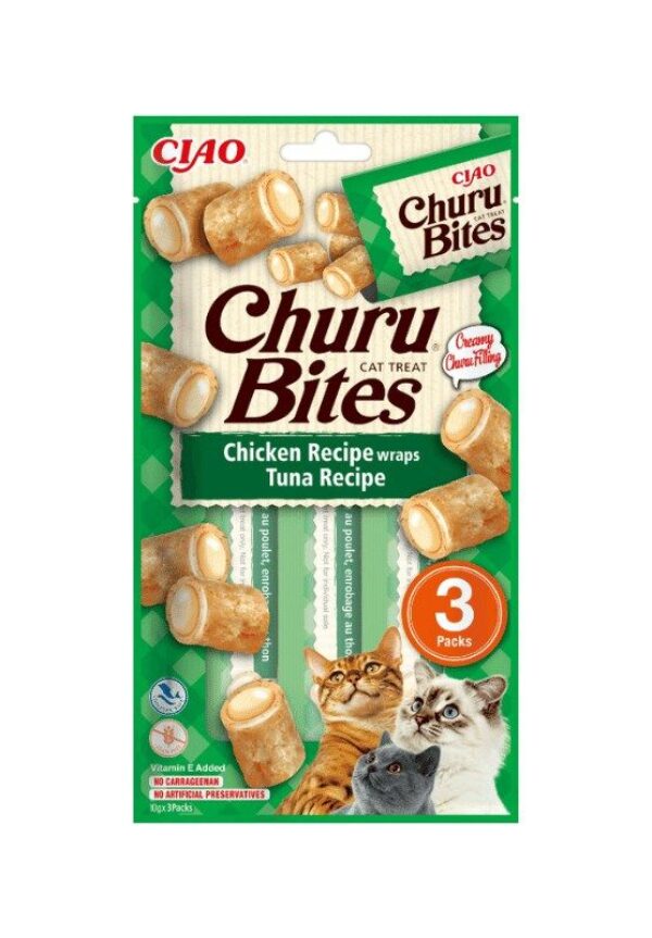 Churu Cat skanėstai katėms Bites Chicken Tuna 30g