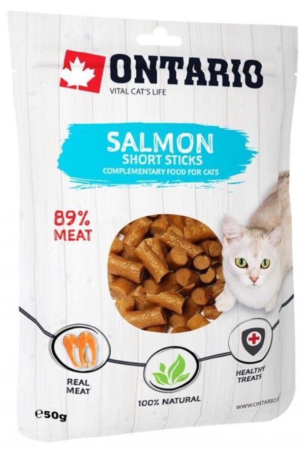Ontario Salmon Short Sticks skanėstai katėms su lašiša 50g