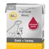 platinum menu duck + turkey adult šunims šlapias maistas