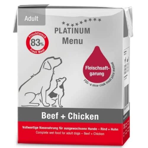 PLATINUM Menu Beef+Chicken Adult Šunims Šlapias Maistas