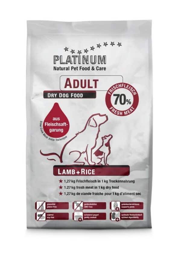 PLATINUM Lamb Rice Adult Sausas Maistas Šunims Su Ėriena Ir Ryžiais