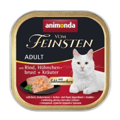 Animona vom Feinsten konservai katėms su jautiena, vištienos krūtinėle ir žolelėmis, 100g