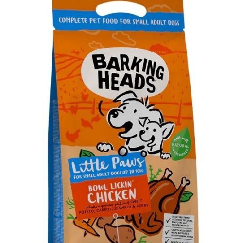 Barking Heads LITTLE PAWS - BOWL LICKIN' CHICKEN begrūdis sausas maistas mažų veislių šunims 1.5kg